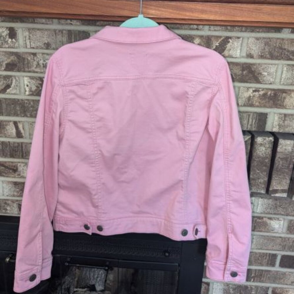 St. John's Bay Women's Pink Denim Jacket Size L - Picture 2 of 3